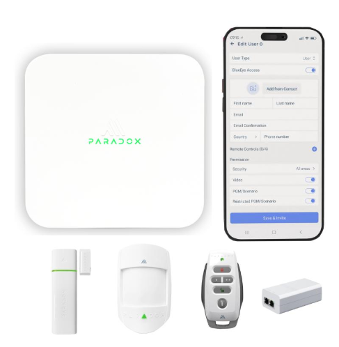M25 SET -( ANA ÜNİTE -PIR-MK-KUMANDA ) POE , WIFI -ETHERNET